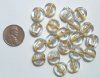 12mm 20 Pressed Silver Foil Disk Topaz & Clear